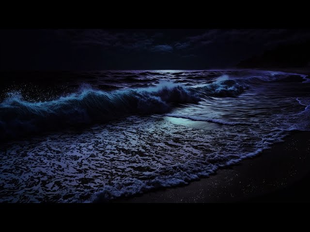 Ocean Sounds for Deep Sleeping | Dark Screen Tranquility | Ocean Sounds for Deep Rest | 24 Hours