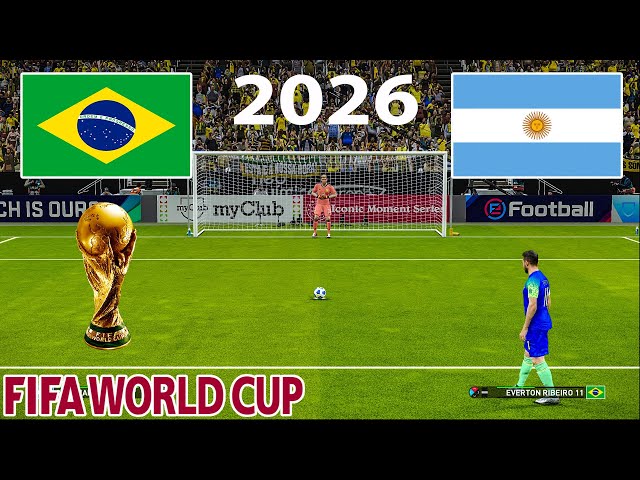 Brazil vs Argentina | 2026 FIFA World Cup  Qualification - Full Match All Goals   | PES - Gameplay