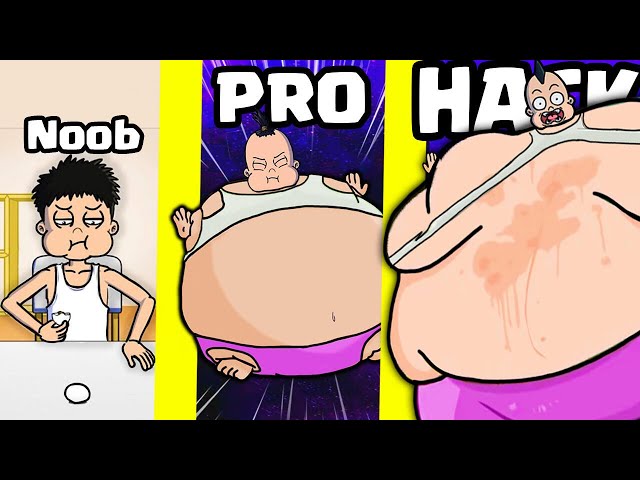 GROWING in a MAX LEVEL OVERWEIGHT EATER... (Food Fighter Clicker #8)