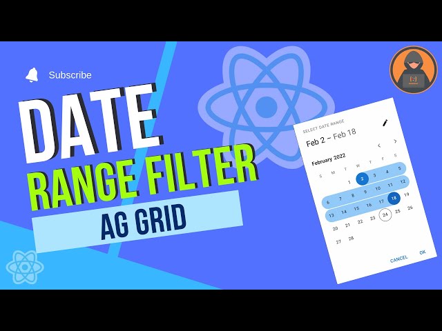 React Ag-Grid Tutorial: Efficient Date Range Filtering of Data by Date | Codenemy Tutorial