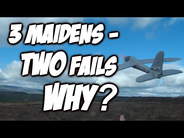 THREE MAIDENS - TWO  FAILS!  Why? Lidl Big Bird re-maiden, Mini Lidl Hawker Hunter + my Mini-Jet