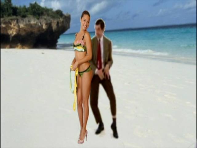 Mr. Bean and Adriana Lima