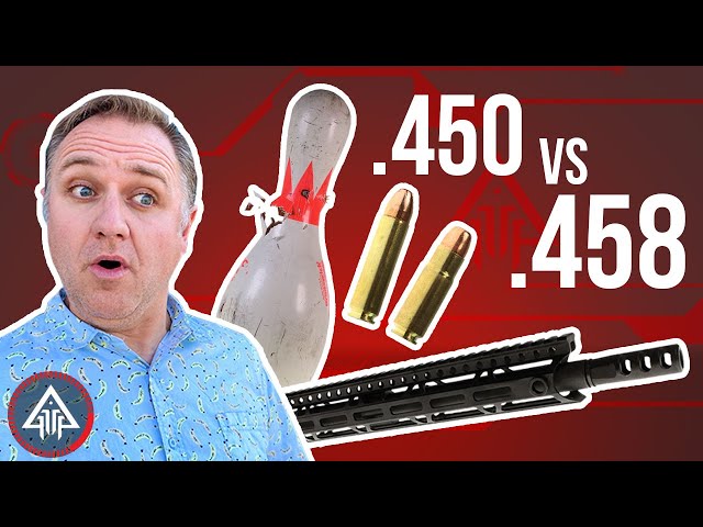 Which caliber is better? .450 Bushmaster vs. .458 SOCOM - Rifle Bowling Ep.2