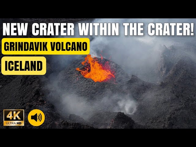 A Smaller Crater Formed Within The Crater! The Actual State Of The Volcano! Last Update! May 5, 2024