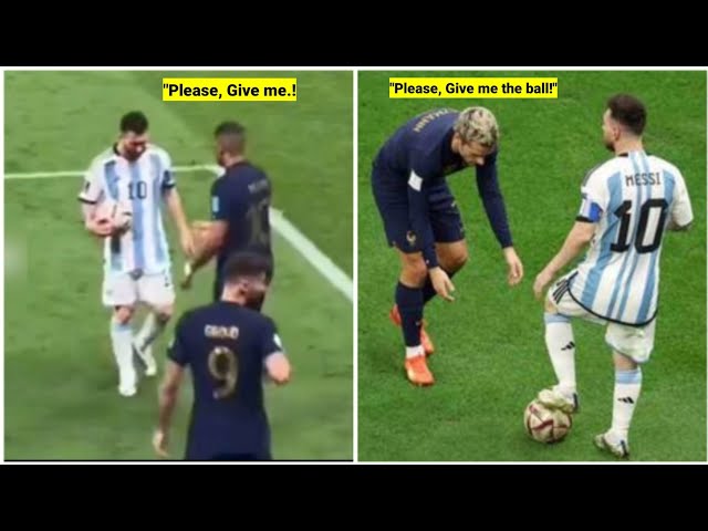 The way Mbappe & Griezmann asked Messi for the ball was so gentle and polite