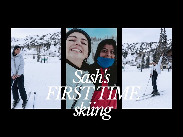 Sash's first time skiing!! (Skiing Alta, UT)