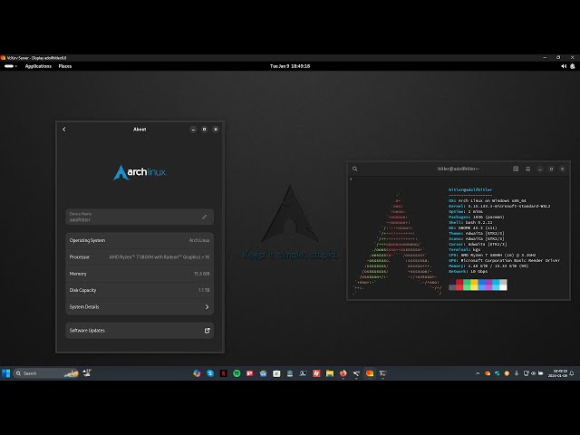 Arch - How to install Arch with Gnome desktop via Windows 11 - WSL - YouTube - 2024