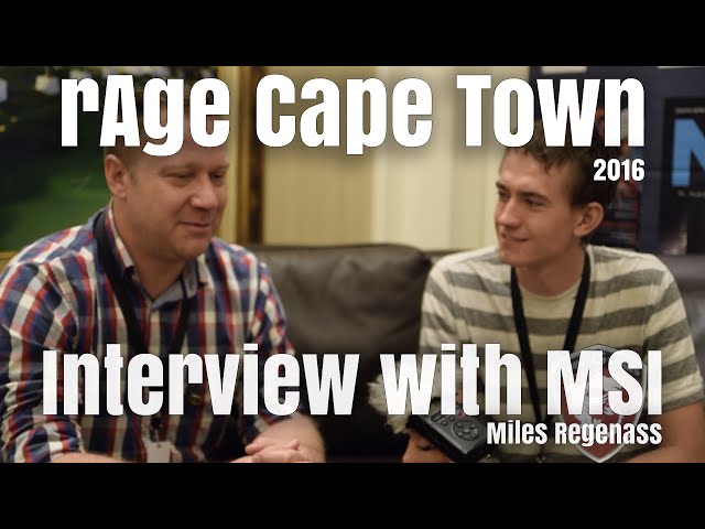 rAge Expo Cape Town 2016 - MSI Interview - Miles Regenass