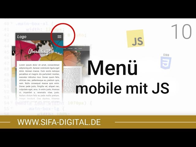 Responsive Webdesign: Mobiles Menü mit JavaScript #10 (4K) | SIFA Digital