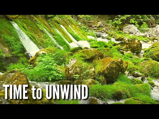 Gentle Mossy Waterfalls - 3HRS of Relaxing Water Sounds - No Music or Birds
