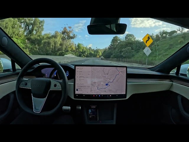 Raw 1x: Tesla Full Self-Driving Beta 12.3.1: Del Amo Mall to Palos Verdes