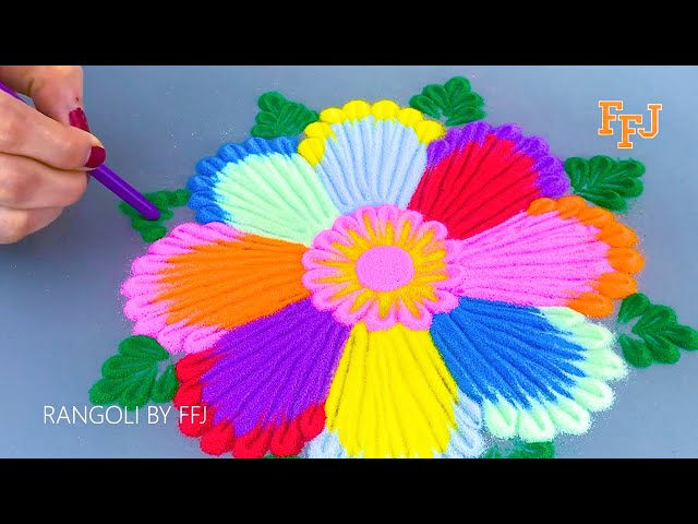 Arts in Rangoli Flower Designs | DIY Rangoli Decorations