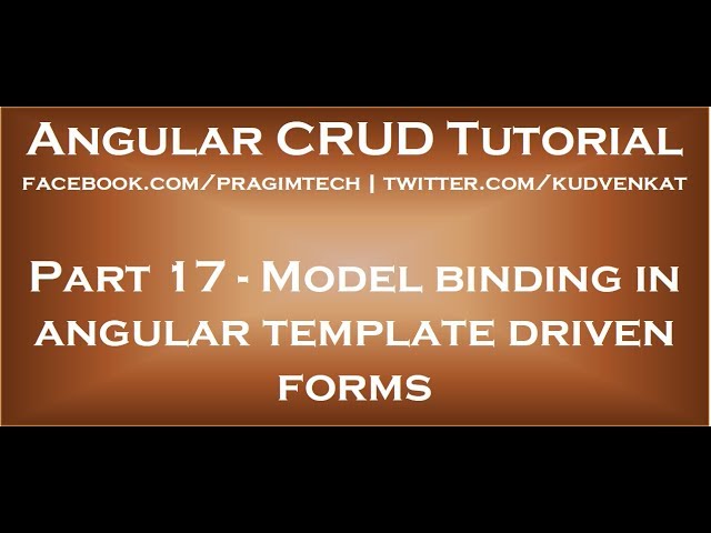 Model binding in angular template driven forms
