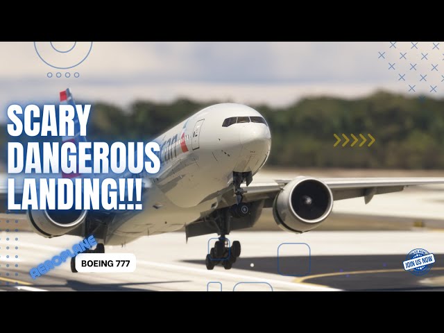 Most HEAVY Plane Flight Landing!! Boeing 777 American Airlines Landing at Tampa Airport
