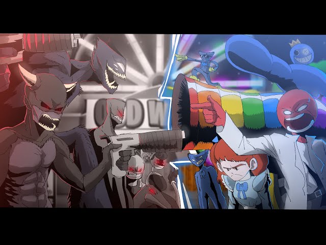 All Rainbow Friends (Ep. 17) x Poppy Playtime vs Dark Rainbow Friends | Huggy Wuggy x FNF Animation
