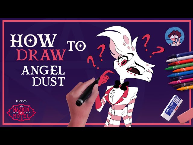 How to draw angel dust from hazbin hotel