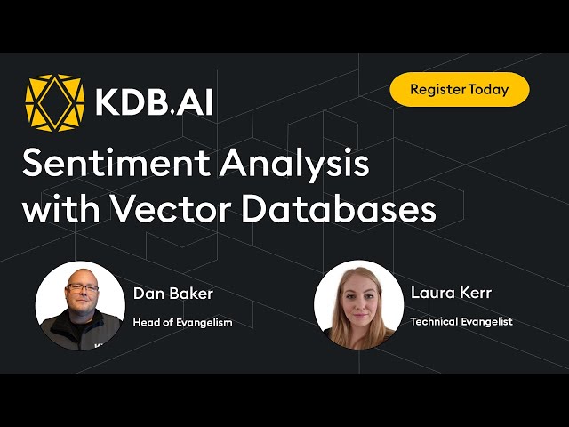 Livestream: Sentiment Analysis with Vector Databases