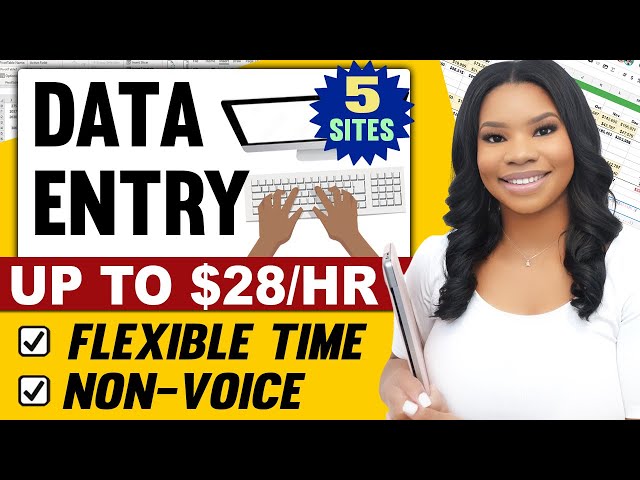 Data Entry Jobs From Home: Up to $28/hr | No Experience Required | Typing & Non-Voice