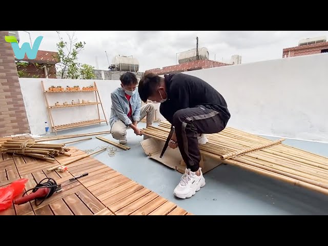 renovating and repairing the rooftop | WU Vlog ▶ 36