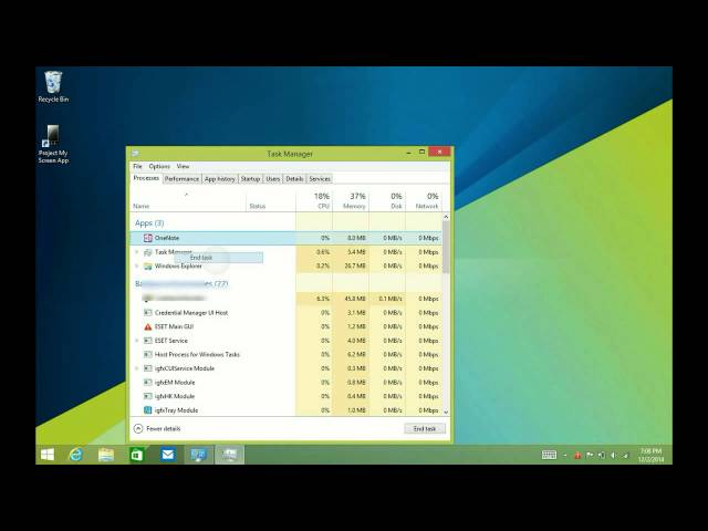 How to Kill an Unresponsive Program Using Task Manager  in Windows 8.1