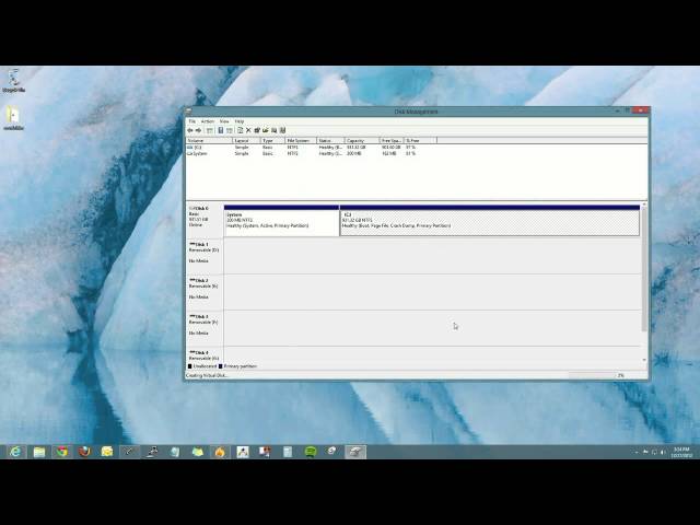 How to create a virtual hard drive in Windows 8