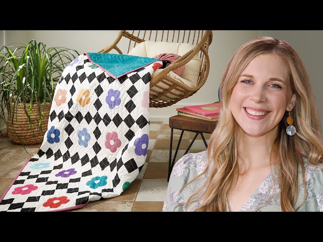 How to Make a Flower Child Baby Quilt - Free Quilting Tutorial