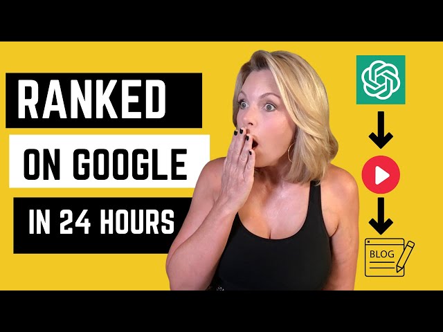 ChatGPT SEO: From Video to Blog: I ranked in 24-Hours with This Incredible Strategy!