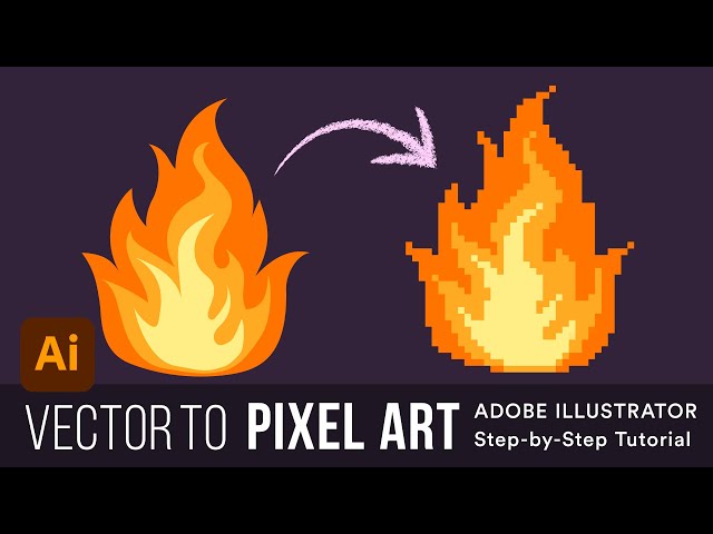 Convert Vector Graphics to Pixel Art in Adobe Illustrator