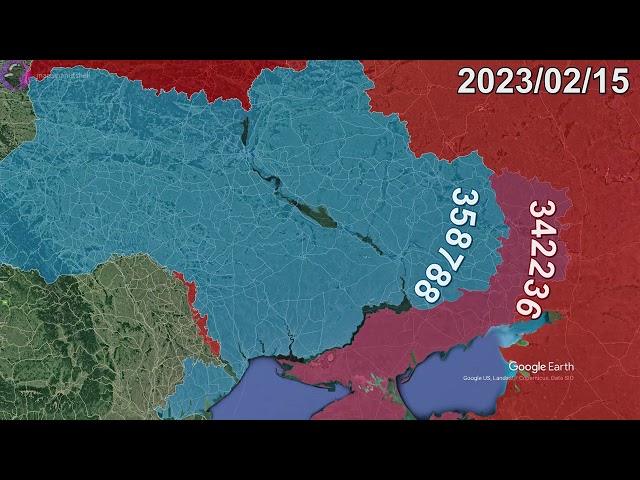 Russian Invasion of Ukraine: Every Day to October 1st using Google Earth