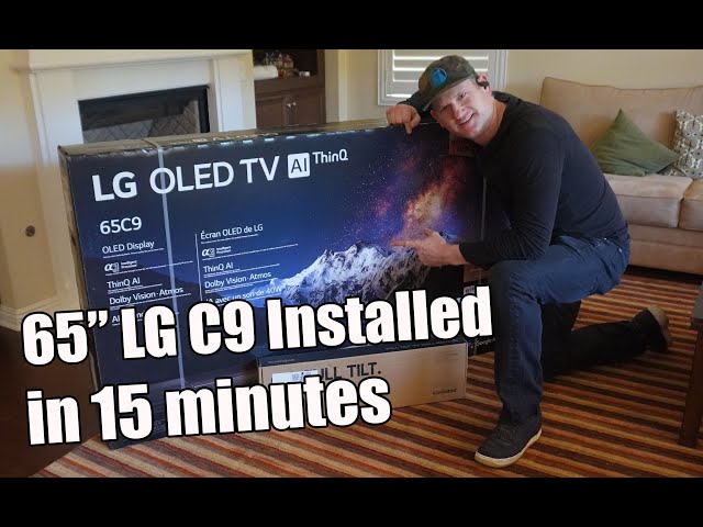 LG 65" OLED C9 and CX TV Install in 15 minutes