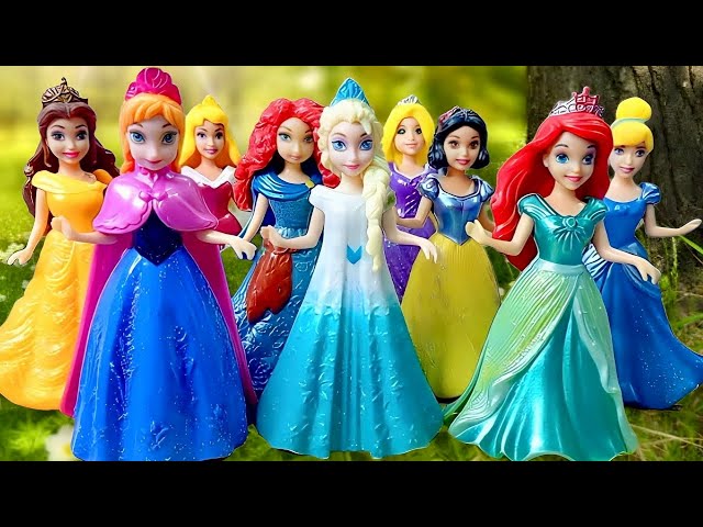 Satisfying Video I How to make Glossy Lolipops in to Rainbow Pool with Disney Princess Cutting ASMR1