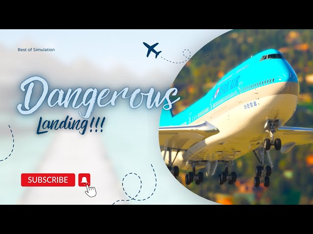 Most DANGEROUS BIG Plane Landing!! Korean Air Boeing 747 Landing at Madeira Airport