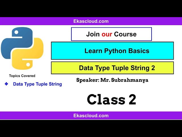 #Python Data Type Tuple String