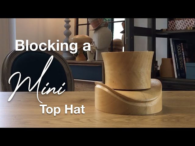 Blocking and hand sewing a mini top hat | no talking relaxed music|