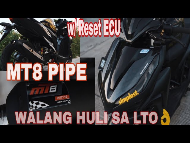 MT8 PIPE - SWABE ANG TUNOG , SILENT KILLER PIPE , LTO LEGAL