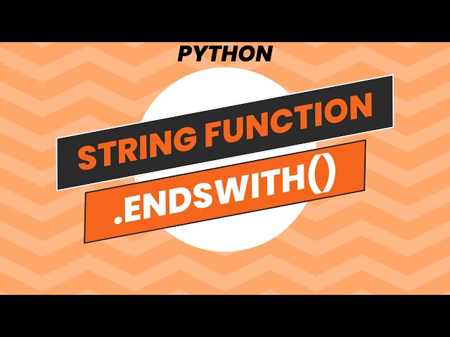 Endswith || String Functions || Python for Beginners