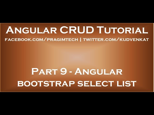 Angular bootstrap select list