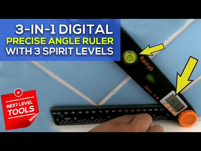 3-in-1 Digital Angle Finder & Ruler - Get Precise Angles when Tiling and Framing