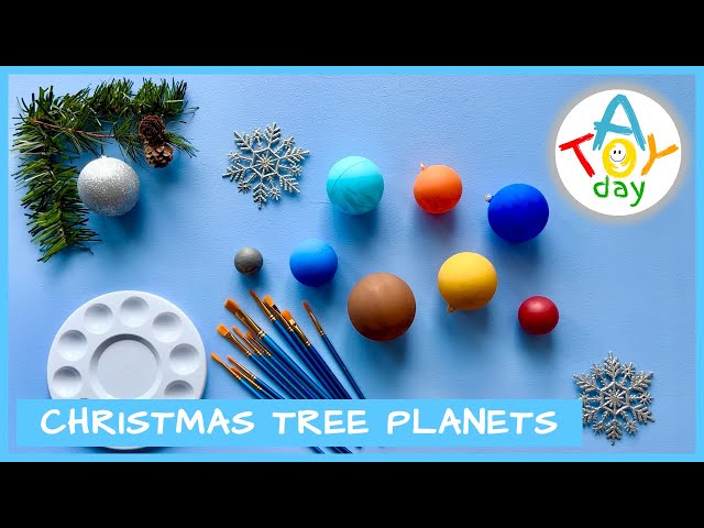 Christmas Tree PLANETS | How to make 3D hanging planets ornaments for kids | 3D solar system for kid