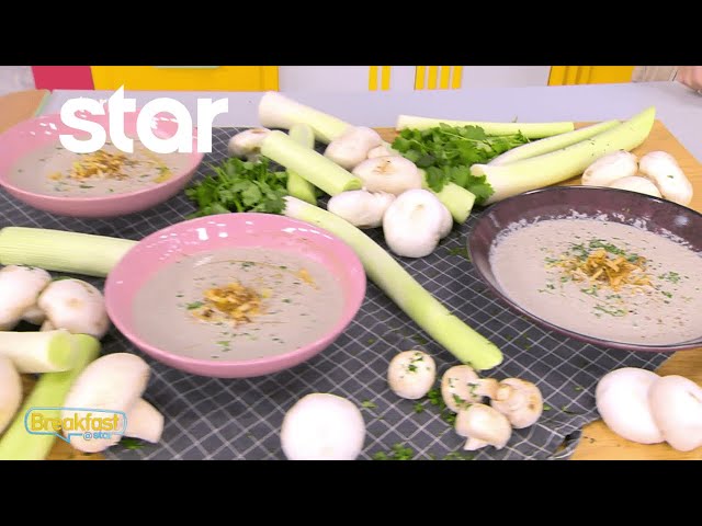 Βελουτέ σούπα μανιταριών με τραγανό πράσο | Σταύρος Βαρθαλίτης