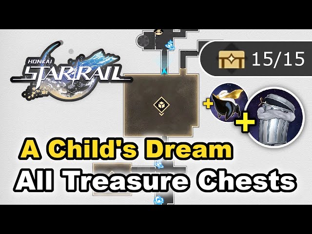 A Child's Dream - All Treasure Chest Locations (Chests, Trashcan & Warp Trotter) - Honkai Star Rail