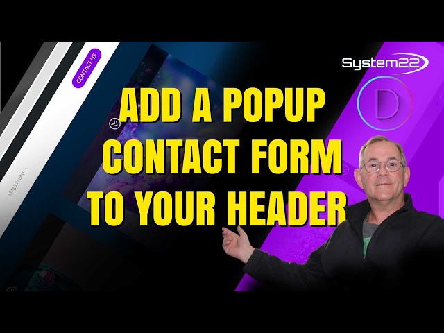 Divi Theme Add A Popup Contact Form To Your Header