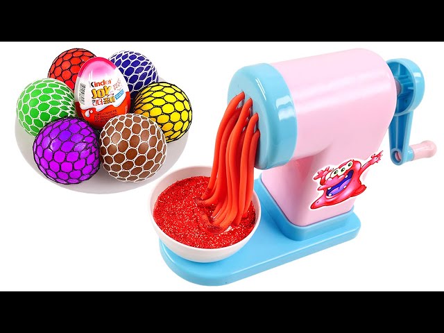 Satisfying Video | How To Make Rainbow Noodle from Palydoh Balls Cutting ASMR RainbowToyTocToc