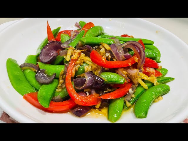 1 minute No wok stir fry sweet peas green & delicious