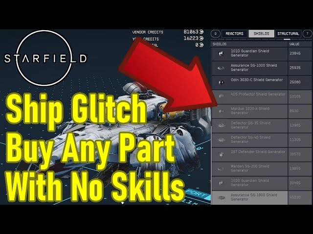 Starfield ship building glitch, buy ANY ship part with no starship design skill or piloting
