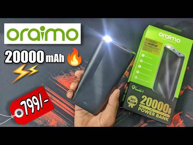 Best 20000mAh Powerbank Under 1000 Rupees! ⚡ ORAIMO Powerbank 2024 Unboxing & Review⚡