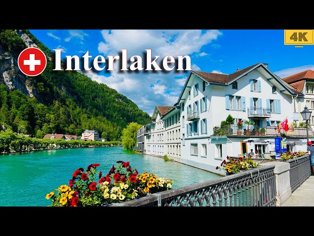 Interlaken Switzerland 4K | Top tourist destination - Swiss Town