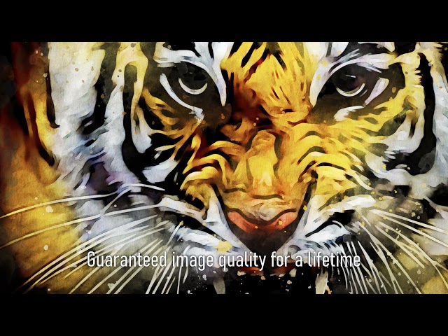 Premium Handmade Art Print "Tiger in Watercolors" by Dreamframer Art