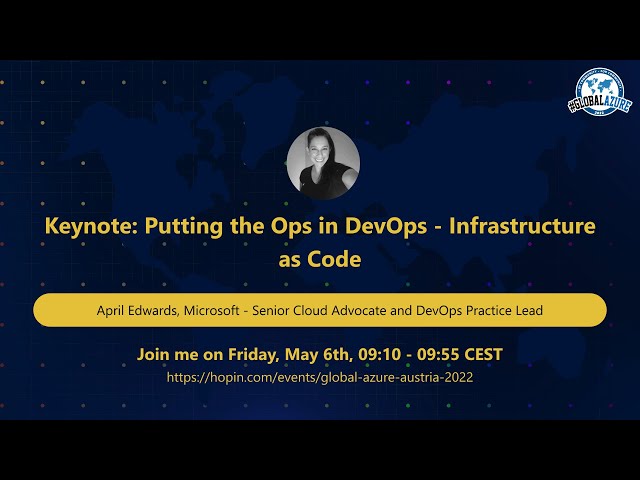GAA 2022: Welcome, Putting the Ops in DevOps - Infrastructure as Code