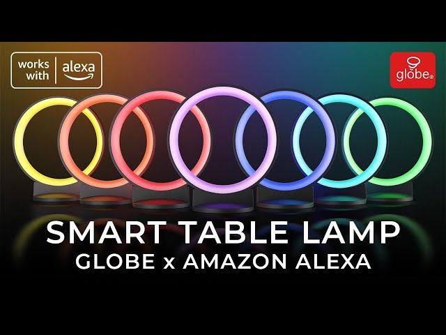 Smart Circular Table Lamp (RGB Color and Tunable White) | Globe x Amazon Alexa